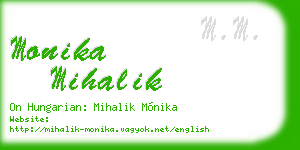monika mihalik business card